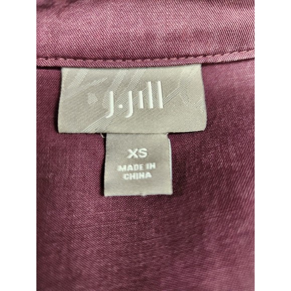 J Jill Womens 3/4 Sleeve Knee Length Dress Size XS Red Drawstring Waist Pockets - Picture 3 of 8